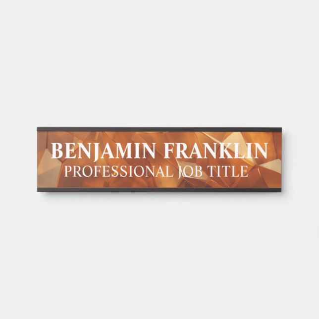Porte-nom Pour Porte Modern Professional Office Door Sign (Devant)