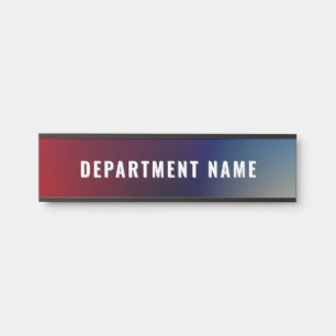 Porte-nom Pour Porte Moderne Dégradé Simple Nom du département Panneau