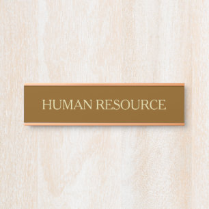 Porte-nom Pour Porte Moderne enseigne de porte de bureau en faux or bru