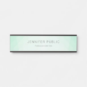 Porte-nom Pour Porte Moderne Mint Green Simple Élégant Modèle tendan