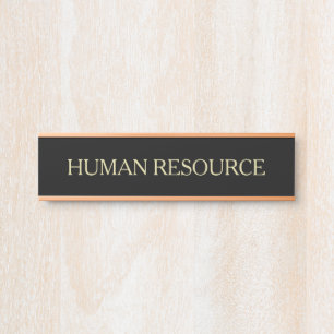 Porte-nom Pour Porte Moderne salle de département de bureau en or faux