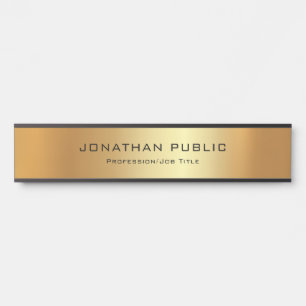 Porte-nom Pour Porte Moderne tendance Glamor Gold Modèle Élégant