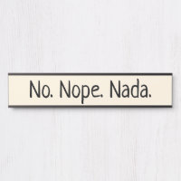 No Nope Nada Humoristique