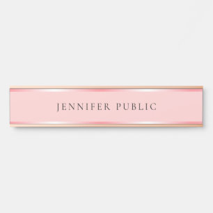 Porte-nom Pour Porte Nom de modèle tendance Blush Pink et Rose Gold Acc