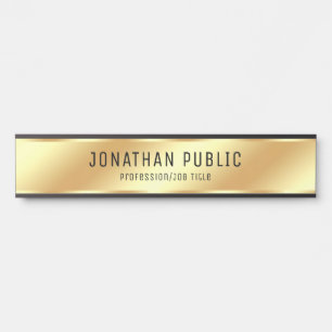 Porte-nom Pour Porte Nom Personnalisable Faux Or Moderne tendance Long