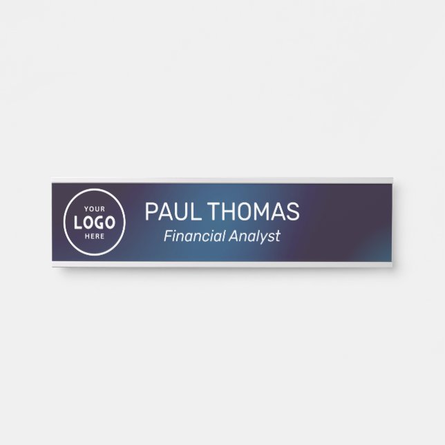 Porte-nom Pour Porte Office moderne et professionnel simple (Devant)