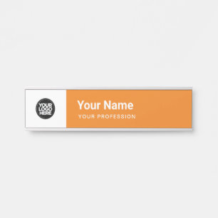 Porte-nom Pour Porte Orange Business Logo Nom Profession