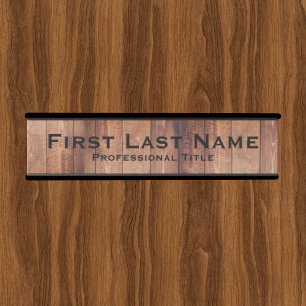 Porte-nom Pour Porte Panneau de porte de bureau moderne aspect grain de