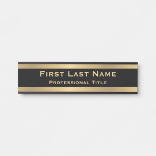 Porte-nom Pour Porte Panneau de porte de bureau moderne aspect métallis