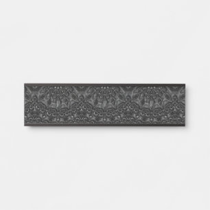 Porte-nom Pour Porte Panneau de porte Mandala au charbon de bois