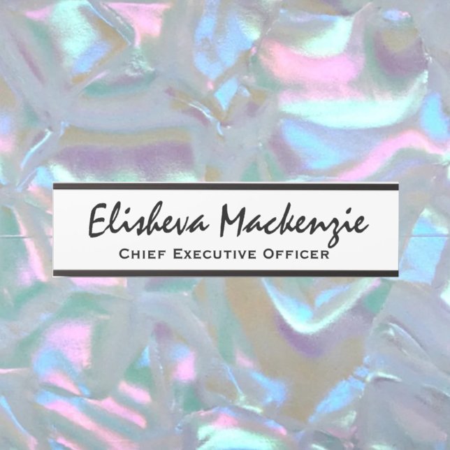 Porte-nom Pour Porte Panneau de signalisation de portes noir et blanc P (Créateur téléchargé)