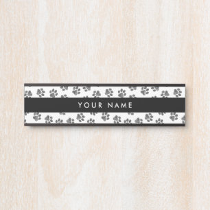 Porte-nom Pour Porte Patrouilles de Doodle, Paws de Chien, Paws de Chat