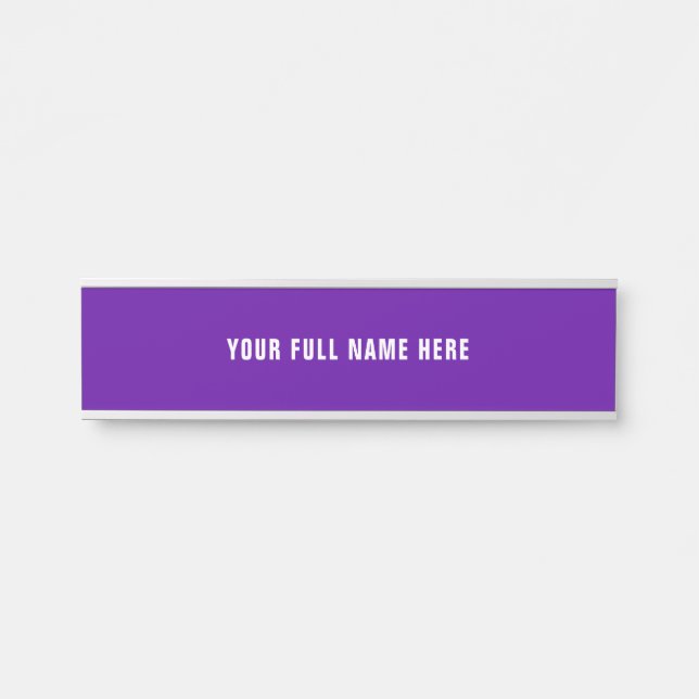 Porte-nom Pour Porte Personnaliser votre nom Porte Signer Modèle Choisi (Devant)