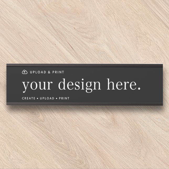Porte-nom Pour Porte Porte Signer votre conception Télécharger (Possibilities are endless with this fully editable stylish black door sign or nameplate template.)
