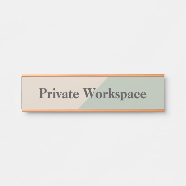 Porte-nom Pour Porte Private Workspace Office Boundary (Devant)
