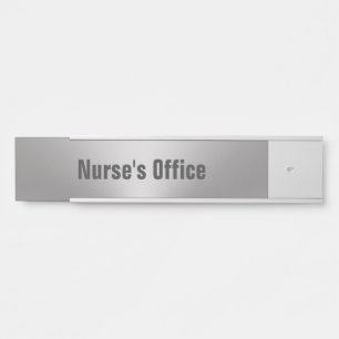 Porte-nom Pour Porte Regarder le métal brossé moderne Bureau de l'infir