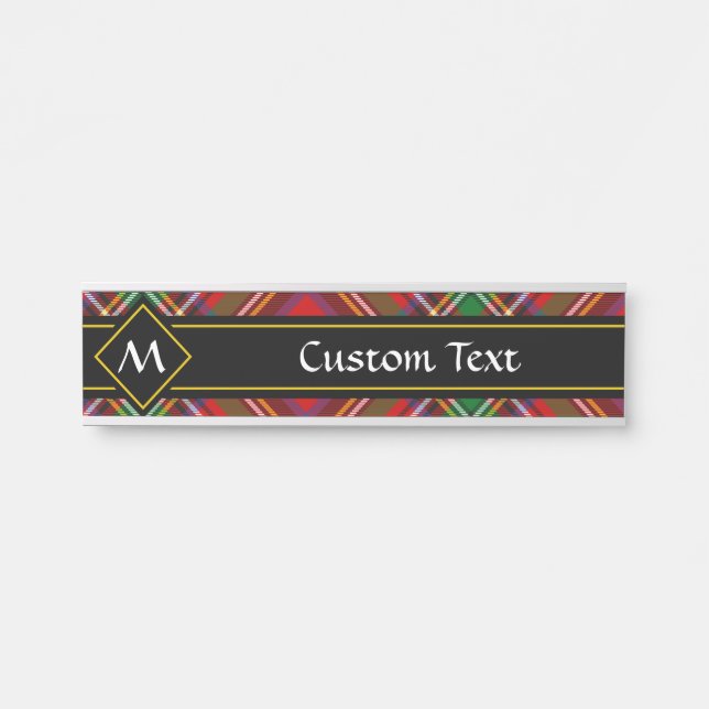 Porte-nom Pour Porte Royal Stewart Tartan (Devant)