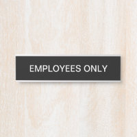 Signe de porte simple pour les employés