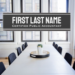 Porte-nom Pour Porte Signes de porte de bureau Simple moderne noir et b