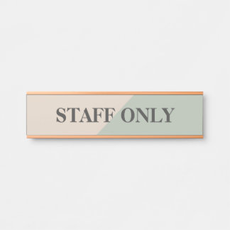 Porte-nom Pour Porte Staff Only Private Workspace Office Boundary