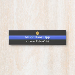Porte-nom Pour Porte Thin Blue Line