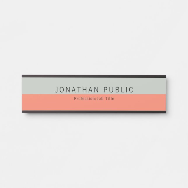 Porte-nom Pour Porte Trend Colours Moderne Modèle Professionnel Élégant (Devant)