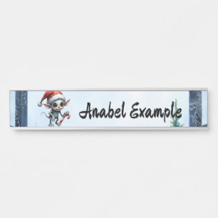 Porte-nom Pour Porte Un elfe de Noël avec Sucre de canne.