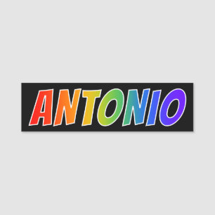 Porte-nom Prénom "ANTONIO" : Coloration d'arc-en-ciel