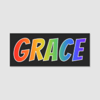 Prénom "GRÂCE" : Coloration d'arc-en-ciel