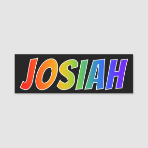 Porte-nom Prénom "JOSIAH" : Coloration d'arc-en-ciel