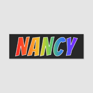 Porte-nom Prénom "NANCY" : Coloration d'arc-en-ciel