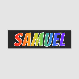 Porte-nom Prénom "SAMUEL" : Coloration d'arc-en-ciel