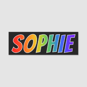Porte-nom Prénom "SOPHIE" : Coloration d'arc-en-ciel