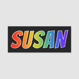 Porte-nom Prénom "SUSAN" : Coloration d'arc-en-ciel