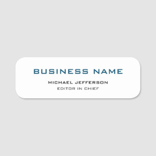 Porte-nom Professionnel Moderne Plain Simple