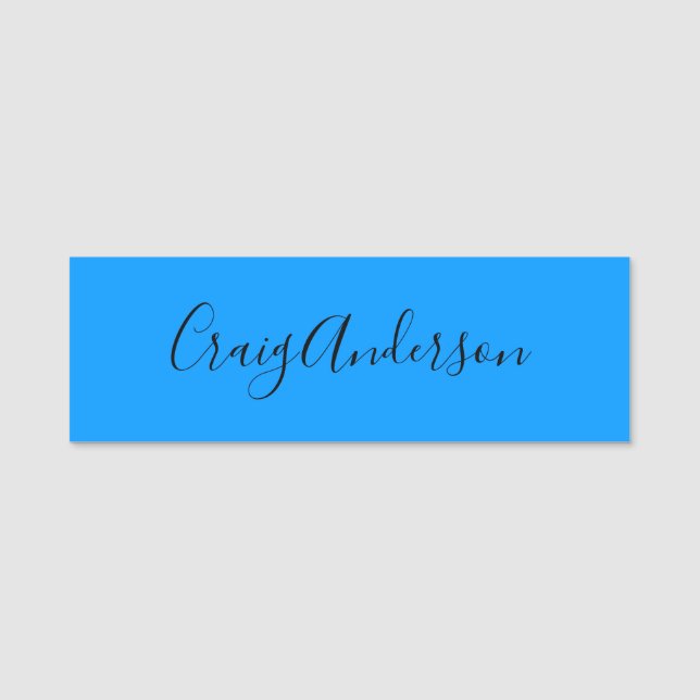 Porte-nom Professionnel Plain Moderne Élégant Bleu Clair Chi (Devant)