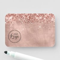 Rose Gold Pailleté Logo Entreprise Vierge