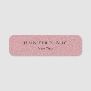 Porte-nom Rose Gold Parties scintillant Élégant Modern Profe