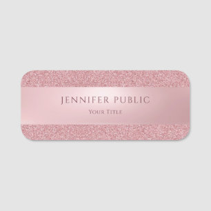Porte-nom Rose Gold Parties scintillant moderne Modèle él
