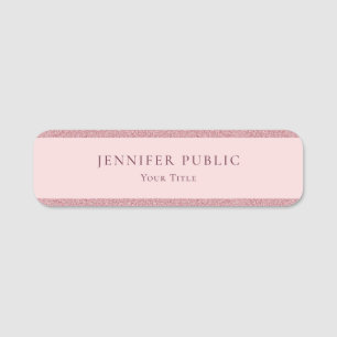 Porte-nom Rose  Gold Parties scintillant moderne Modèle élég