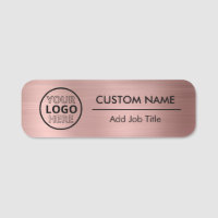Rose Gold Style métallique Logo d'entreprise Emplo