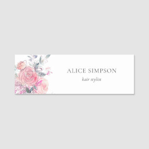 Porte-nom Rougissent les fleurs roses