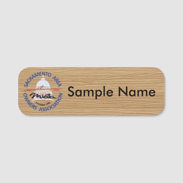 Porte-nom SAMOA Wooden Logo Name Tag (Devant)