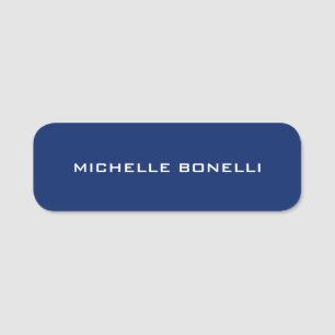 Porte-nom Sapphire Bleu Minimaliste Plaque Lisible Moderne