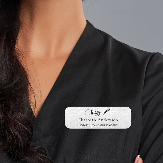 Porte-nom Script argent de l'agent de signature de prêt nota (Créateur téléchargé)