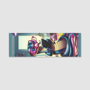 Porte-nom Serpent technologique
