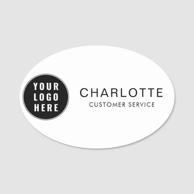 Porte-nom Service de logo professionnel simple personnalisé (Devant)