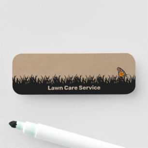 Porte-nom Service d'entretien des jardins Khaki & Black Dry