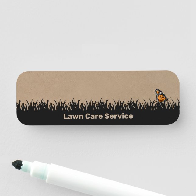 Porte-nom Service d'entretien des jardins Khaki & Black Dry  (En situation)