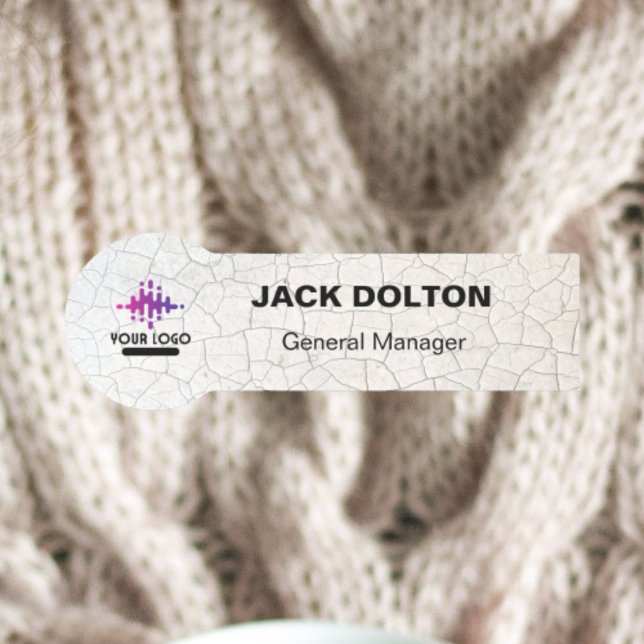 Porte-nom Signature Argent : Logo sur mesure Nom du personne (Créateur téléchargé)